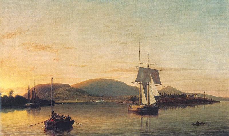 Camden Mountains from the South Entrance to the Harbor, Fitz Hugh Lane